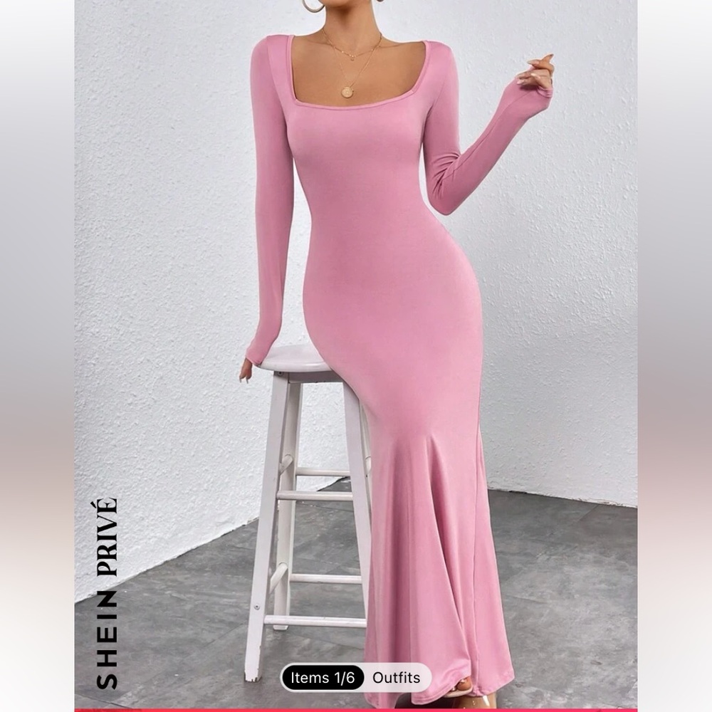 Pink maxi dress